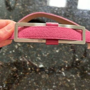 Pink suede belt